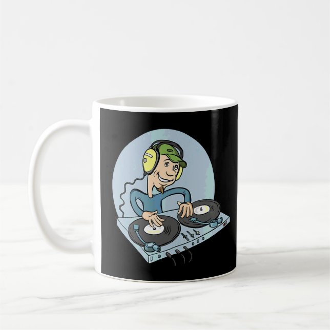 Fantastisk Dj Turntable Dj Djane Deejay Controller Kaffemugg (Vänster)