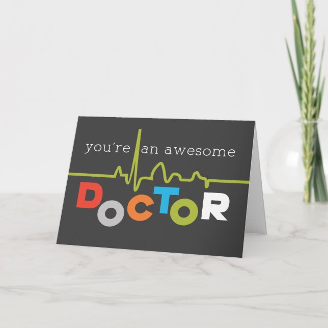 Fantastisk Doktor om Läkare-dagen Tack Kort (Framsida)