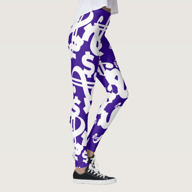 Fantastisk-dollar i dollar i Mönster-baljväxter Leggings (Höger)