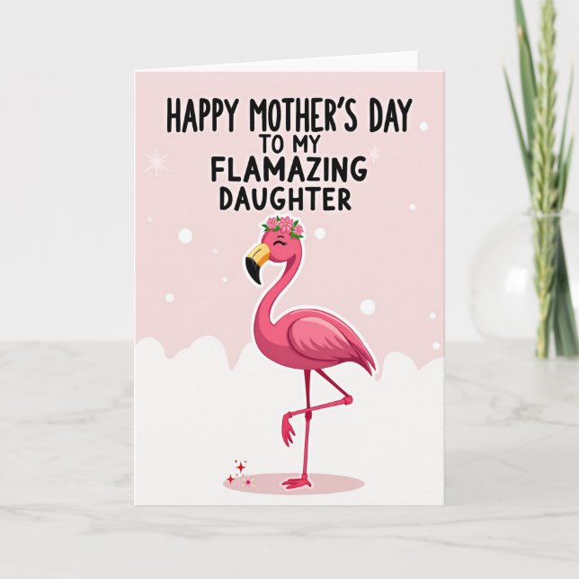 Fantastisk dotter mörs dag-kort kort (Framsida)