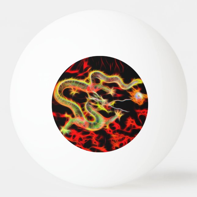 Fantastisk Dragon Fire on Lucky Energy Pingisboll (Framsidan)