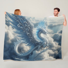 Fantastisk Dragon omgiven av moln Fleecefilt