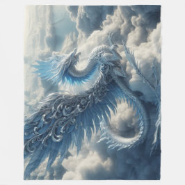 Fantastisk Dragon omgiven av moln Fleecefilt