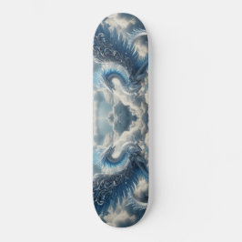 Fantastisk Dragon omgiven av moln Mini Skateboard Bräda 18,5 Cm