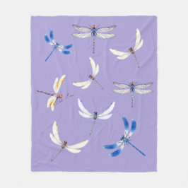 Fantastisk Dragonflies i flygplanet på Dusky Lila Fleecefilt