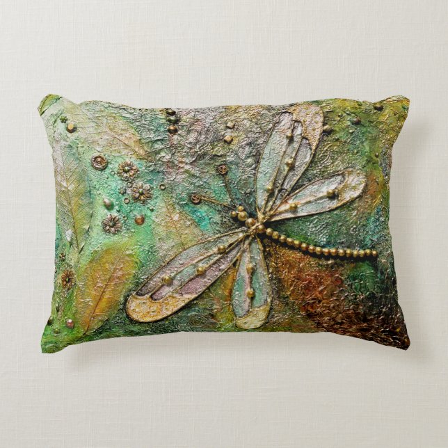 Fantastisk Dragonfly Prydnadskudde (Framsidan)