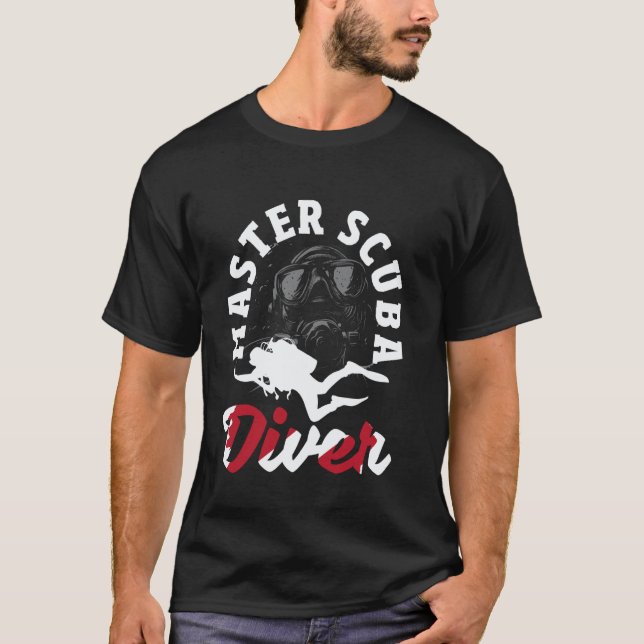 Fantastisk Dykande Master Scuba Dykare Ner T Shirt (Framsida)