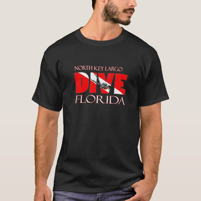 Fantastisk dykning North Key Largo Florida Scuba-d T Shirt (Framsida)