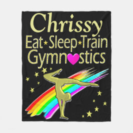 FANTASTISK EAT SLEEP GYMNASTICS PERSONLIG BLANKET FLEECEFILT