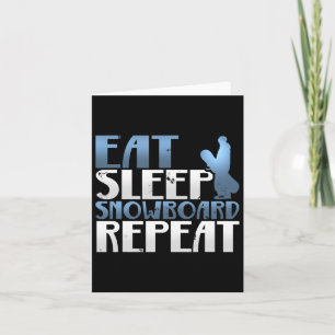Fantastisk Eat Snowboard Repetera snöbordning T Kort