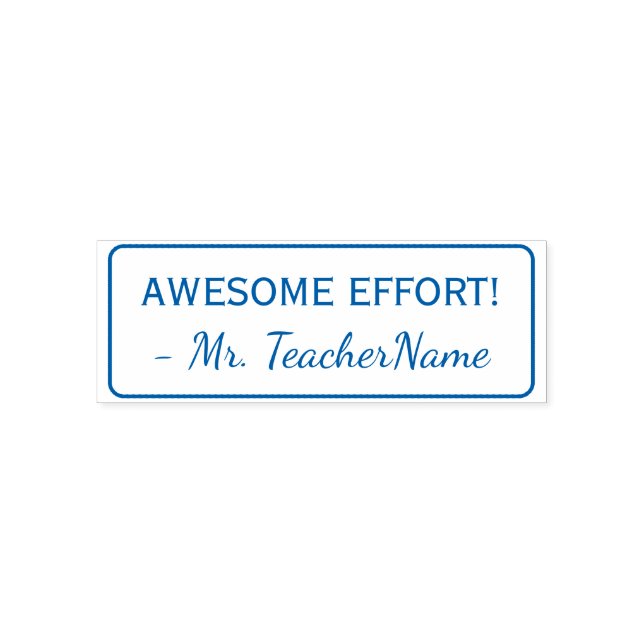 "FANTASTISK EFFORT" + Namn Rubber Frimärke Självfärgande Stämpel (Design)