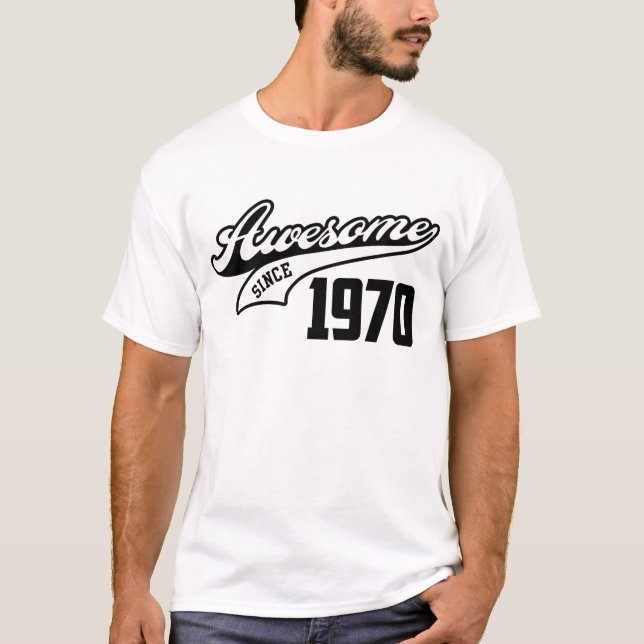 Fantastisk efter 1970 t shirt (Framsida)