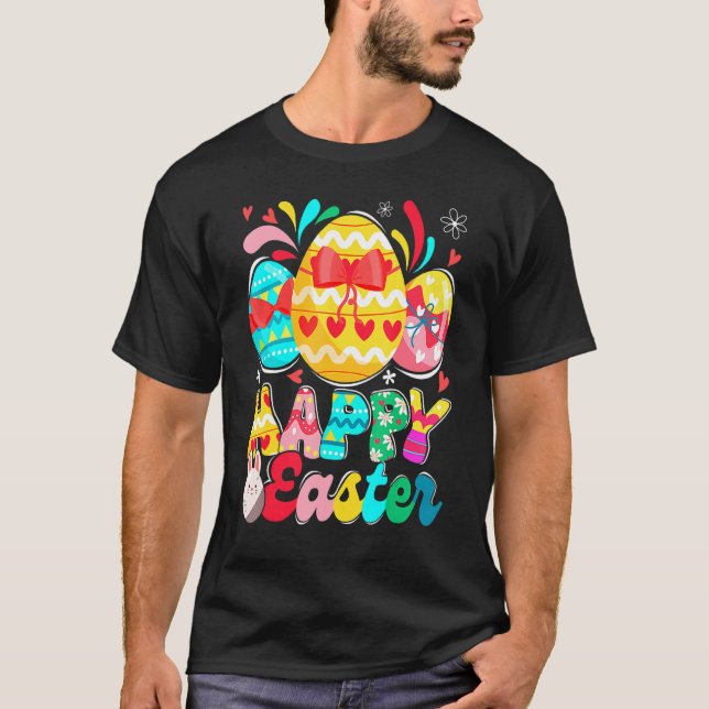 Fantastisk Egg Hunting Bunny Påsk Glad påsk Day T Shirt (Framsida)