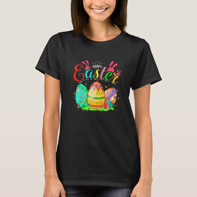 Fantastisk Egg Hunting Bunny Påsk Glad påsk Day T Shirt (Framsida)