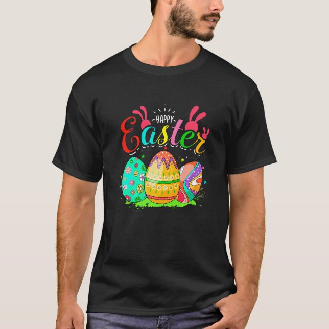 Fantastisk Egg Hunting Bunny Påsk Glad påsk Day T Shirt (Framsida)