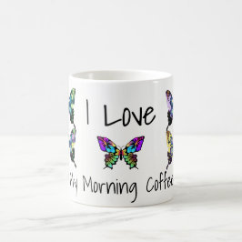 Fantastisk Elegant Butterflies with Typography Kaffemugg