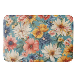 Fantastisk Elegant Gentle sommarblommor Badrumsmatta
