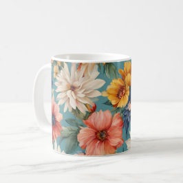 Fantastisk Elegant Gentle sommarblommor Kaffemugg