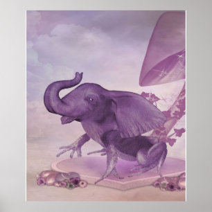 Fantastisk Elephant Frog   Fantastisk Hybrid Print Poster