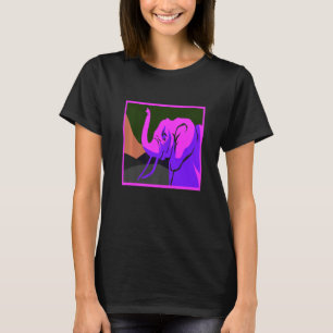 Fantastisk Elephant Vapor Wave Design Present T Shirt
