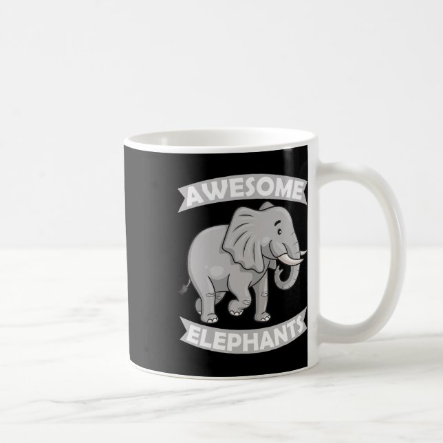Fantastisk Elephants Zoo Circus Elephant Konservat Kaffemugg (Höger)
