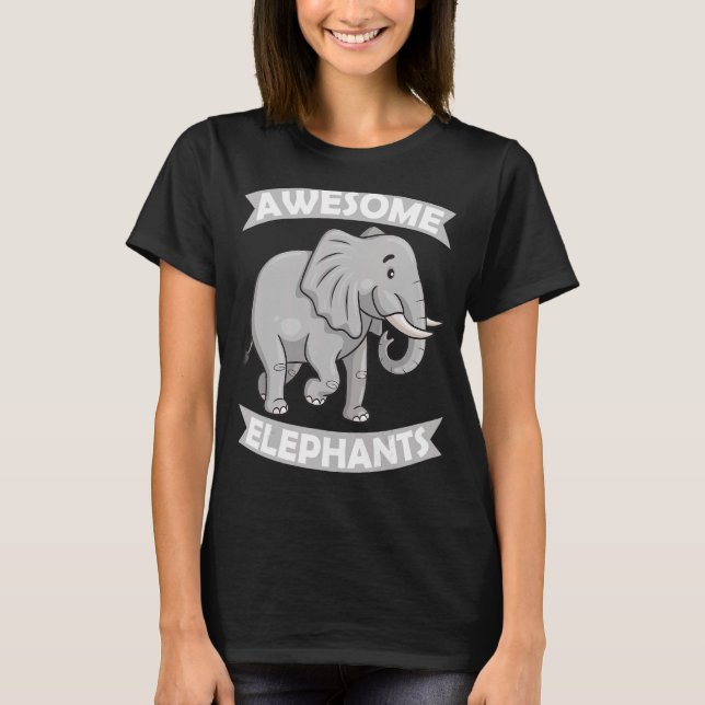 Fantastisk Elephants Zoo Circus Elephant konservat T Shirt (Framsida)
