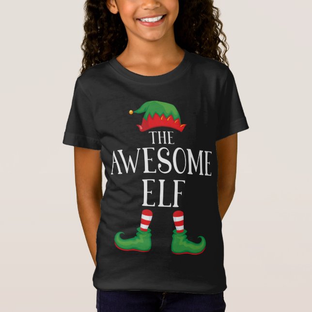 Fantastisk Elf Matching Group Julafton Funny Famil T Shirt (Framsida)