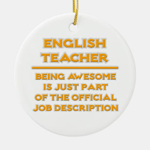 Fantastisk engelsklärare.. Jobbbeskrivning Julgransprydnad Keramik