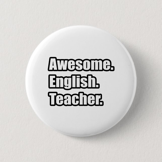 Fantastisk English Teacher Knapp (Framsida)