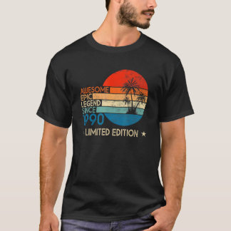 Fantastisk Epic Legend sedan 1990 32 Birthday Vint T Shirt