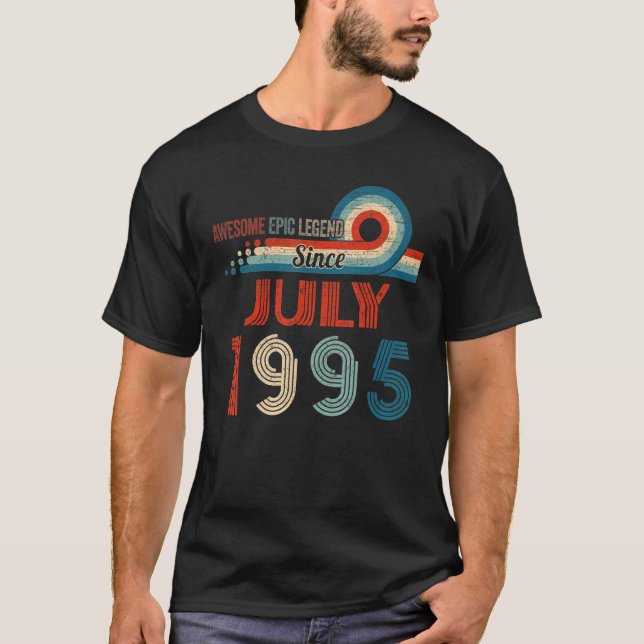 Fantastisk Epic Legend sedan juli 1995 27:e födels T Shirt (Framsida)