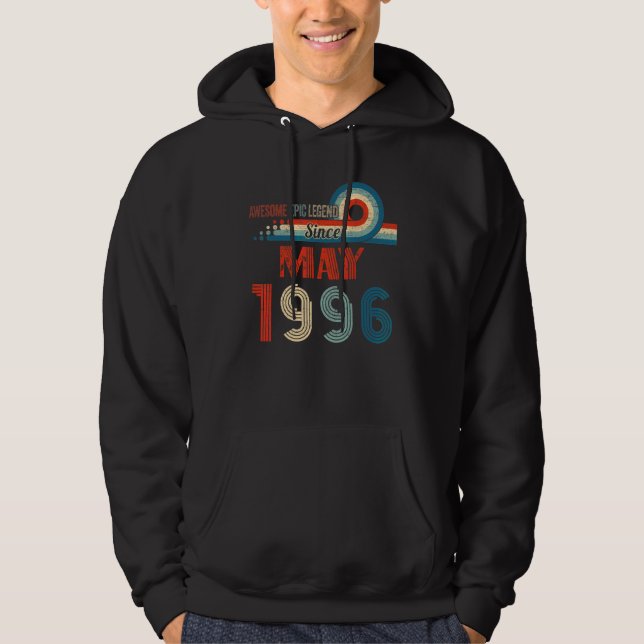 Fantastisk Epic Legend sedan maj 1996 26:e födelse Hoodie (Framsida)