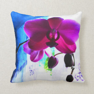 Fantastisk Exotic Phalaenopsis Orchid-fotografi Kudde