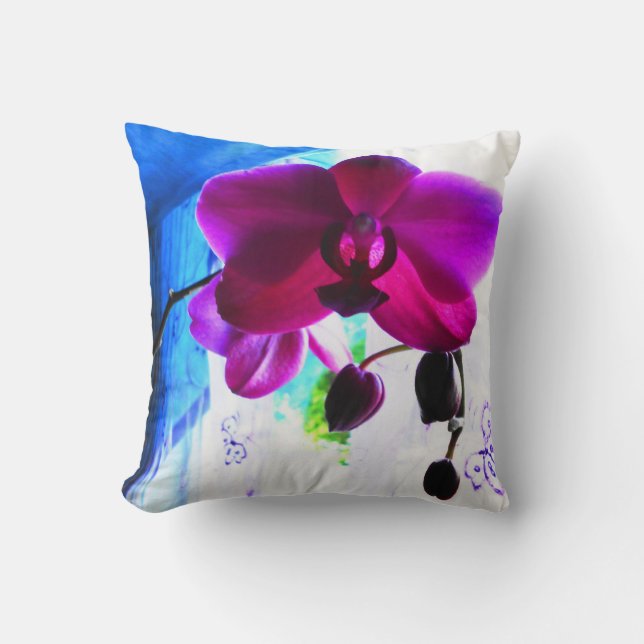 Fantastisk exotisk Phalaenopsis-orkidé fotografi Kudde (Framsida)