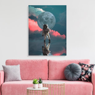 Fantastisk Fantasy Foto av Astronaut Canvastryck
