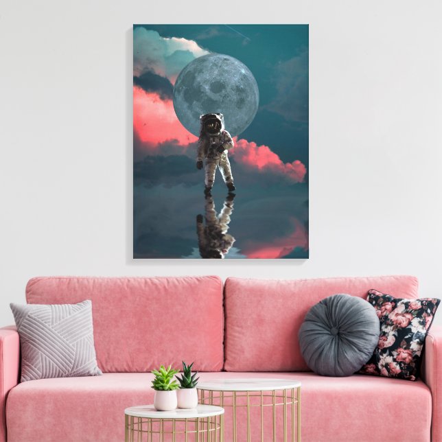 Fantastisk Fantasy Foto av Astronaut Canvastryck (Insitu (Vardagsrum))