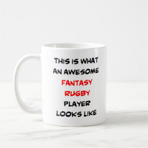 fantastisk fantasy rugby-spelarkaffe mugg