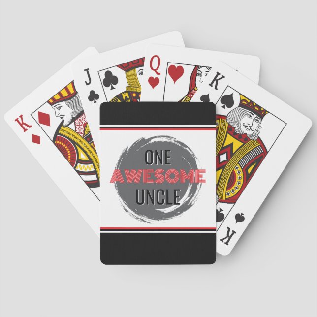 Fantastisk farbror! Roligt, klassiska uppspelnings Casinokort (Baksidan)