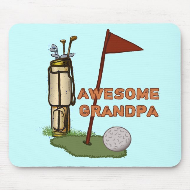 Fantastisk farfar golf musmatta (Framsidan)