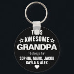 Fantastisk-farfar-Tillhören till Fars dag Nyckelring<br><div class="desc">Personlig Den här Fantastisk-farfar-Tillhöret till Star Fars dag Black Keychain anpassar den med namnen på dina barn.</div>