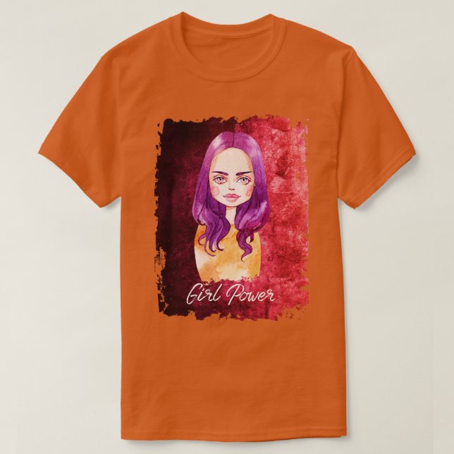 Fantastisk-färgad feminist t shirt (Design framsida)