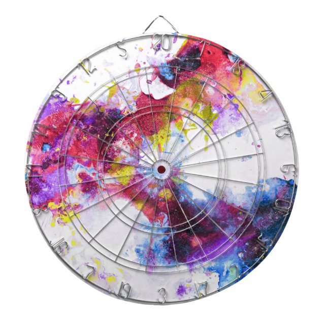 Fantastisk färgfärg på Abstrakt Darttavla (Framsidan)