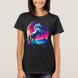 Fantastisk Färgrik Enhörning Vildmark Kvinnor T Shirt