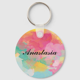 Fantastisk Färgstark med ditt namn Nyckelring