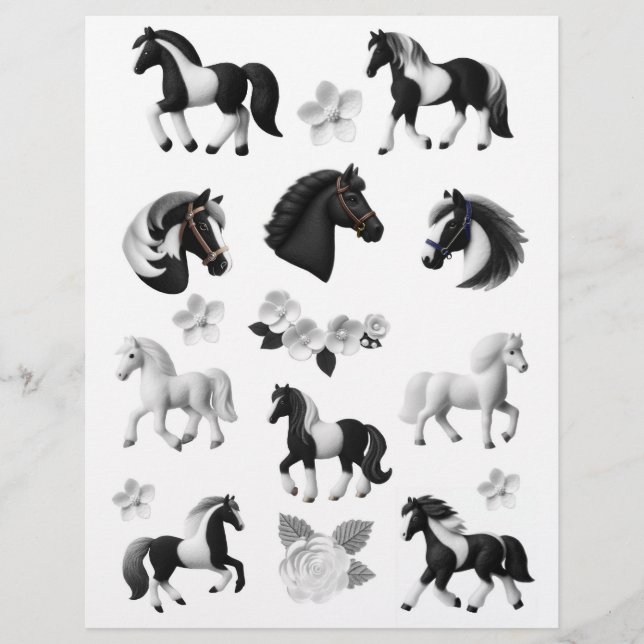 Fantastisk felthorse och blombild (Framsida)