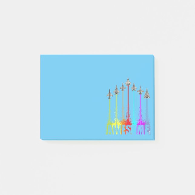 Fantastisk fighter jet post-it block (Framsida)