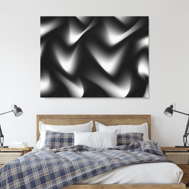 Fantastisk Fine Art Black and White Wrapped Canvas (Insitu (sovrum))