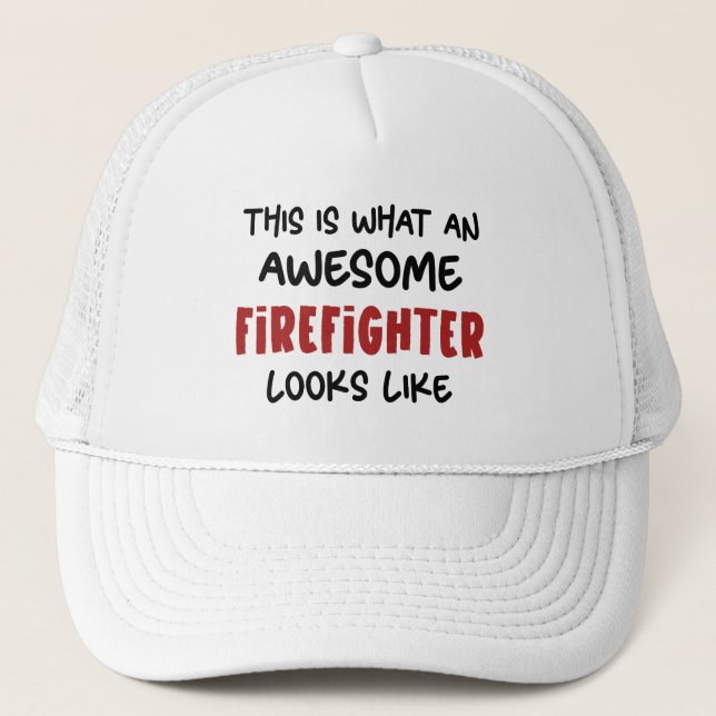 Fantastisk Firefighter Funny Firefighter Keps (Framsida)