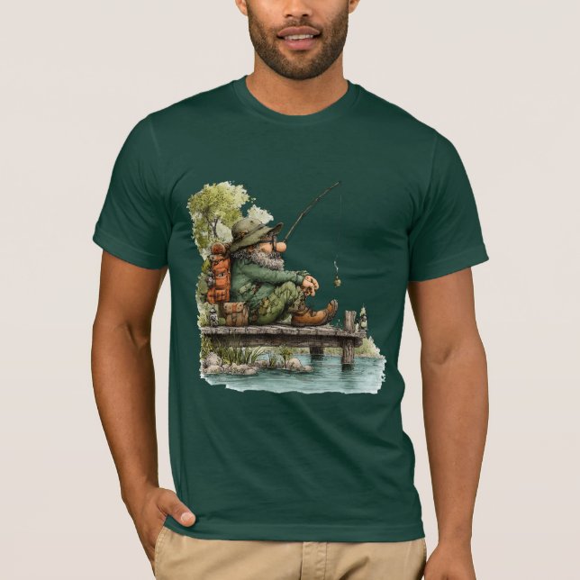 Fantastisk Fiskare Lat Dag Fiske T Shirt (Framsida)