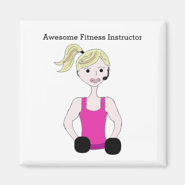 Fantastisk Fitness Instructor Magnet (Framsidan)